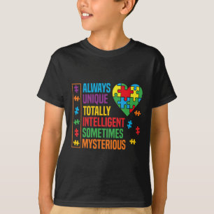 Autism Awareness Unique Intelligent Mysterious 2 T-Shirt