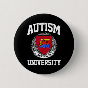 Autism Awareness University Puzzle Pieces Support 2 Inch Round Button