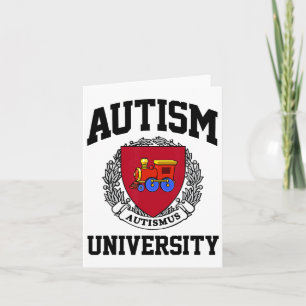 Autism Awareness University Puzzle Pieces Support Card