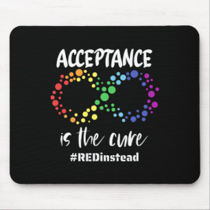 Autism Awareness Wear Red Instead In April #redins Mouse Pad