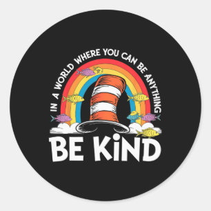 Autism Awareness Why Fit In Doctor Teacher Cat In Classic Round Sticker