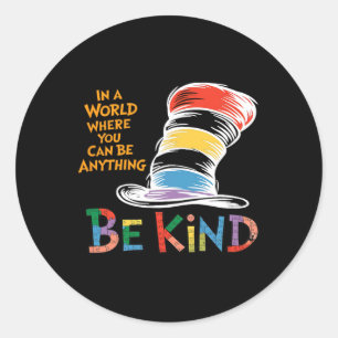 Autism Awareness Why Fit In Doctor Teacher Cat In  Classic Round Sticker