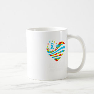 Autism Awareness Women Heart Support Autistic Kid Coffee Mug