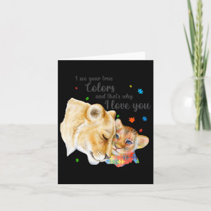 Autism Awareness Women Kid Acceptance I See Your T Card