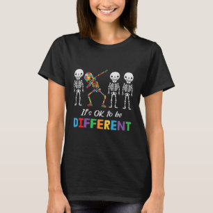 Autism Awareness Women Kid Its Ok To Be Different T-Shirt
