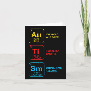 Autism Awareness Women Men Kids Elements Periodic Card