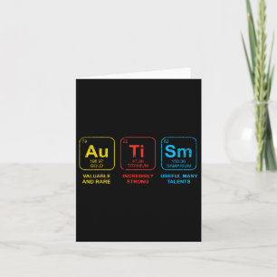 Autism Awareness Women Men Kids Elements Periodic Card