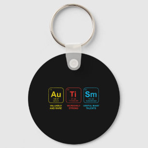 Autism Awareness Women Men Kids Elements Periodic Keychain