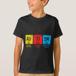 Autism Awareness Women Men Kids Elements Periodic T-Shirt