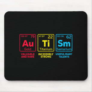 Autism Awareness Women Men Kids Mom Elements Perio Mouse Pad