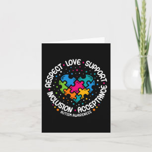 Autism Awareness Women Men Respect Love Support A Card