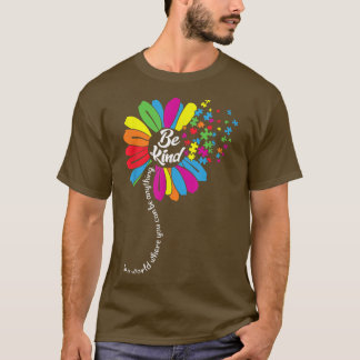 Autism Awareness Women Mom Kids Acceptance Sunflow T-Shirt