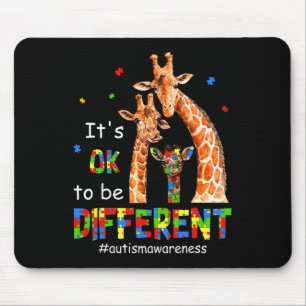 Autism Awareness Women Teacher Its Ok To Be Differ Mouse Pad