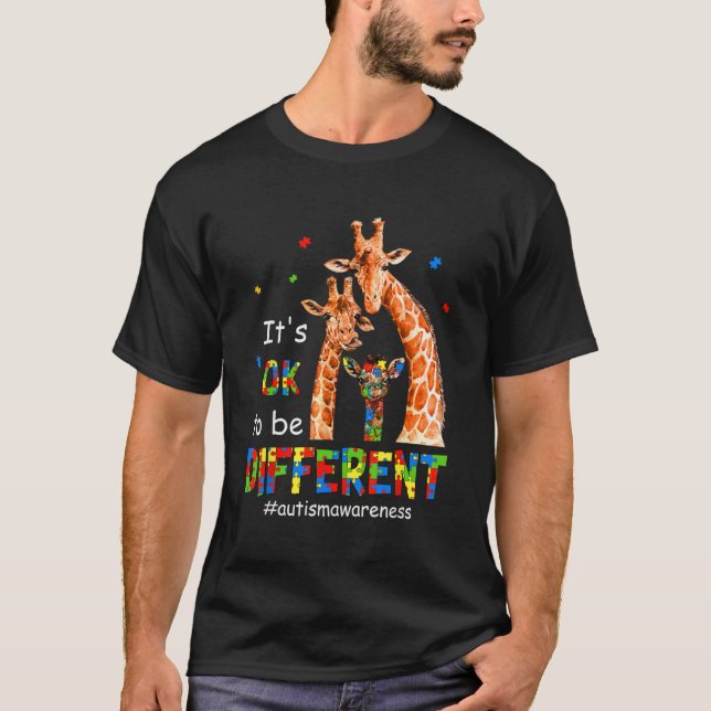 Autism Awareness Women Teacher Its Ok To Be Differ T-Shirt (Front)