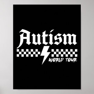 Autism Awareness World Autism Tour Be Kind Puzzle Poster