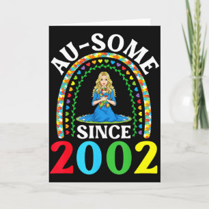 Autism Awesome Ausome Since 2002 Happy 24th Birthd Card