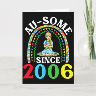 Autism Awesome Ausome Since 2006 Happy 20th Birthd Card