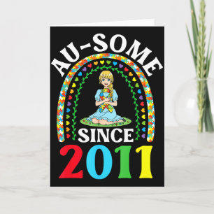 Autism Awesome Ausome Since 2011 Happy 15th Birthd Card