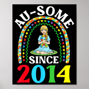 Autism Awesome Ausome Since 2014 Happy 12th Birthd Poster