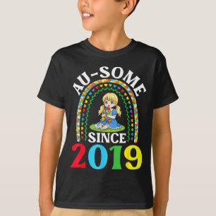 Autism Awesome Ausome Since 2019 Awareness 7th Bir T-Shirt