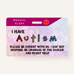 Autism Badge pink