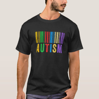 Autism Barcode Autism Awareness Dad Mom Kids Autis T-Shirt