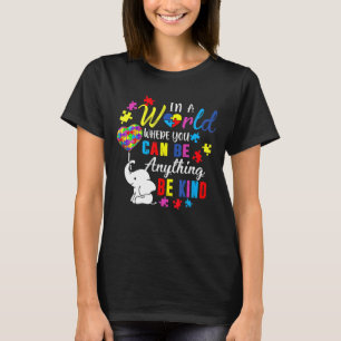 Autism Be Kind Autism Elephants Autism Awareness K T-Shirt