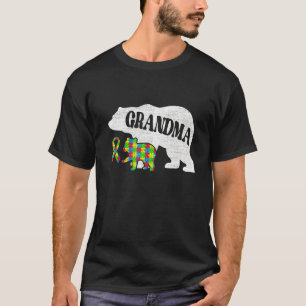 Autism Bear Grandma Mens Autism Awareness Grandma T-Shirt