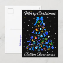 Autism Blue Christmas Tree