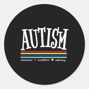 Autism Blue For Autism Awareness Month Classic Round Sticker