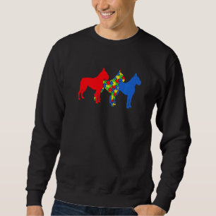 Autism Boxer Dog Autism Awareness Puppy Sweatshirt