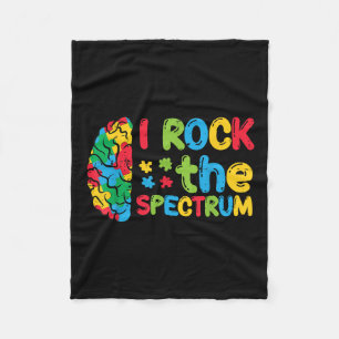 Autism Brain I Rock The Spectrum Awareness Boys Gi Fleece Blanket