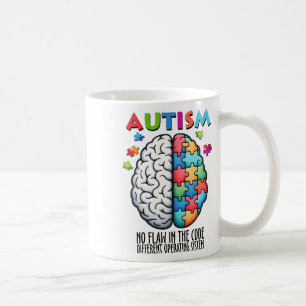 Autism Brain Puzzle No Flaw In The Code  Coffee Mug