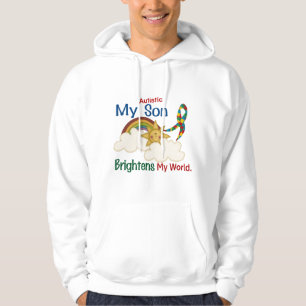 Autism BRIGHTENS MY WORLD 1 Son Hoodie