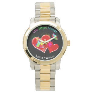 Autism Butterflies in Hearts Watch