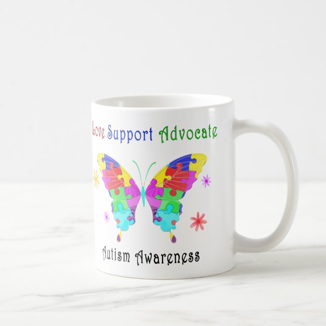 Autism Butterfly Coffee Mug (Right)