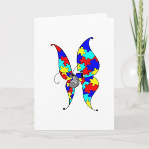 Autism Butterfly Greeting Card