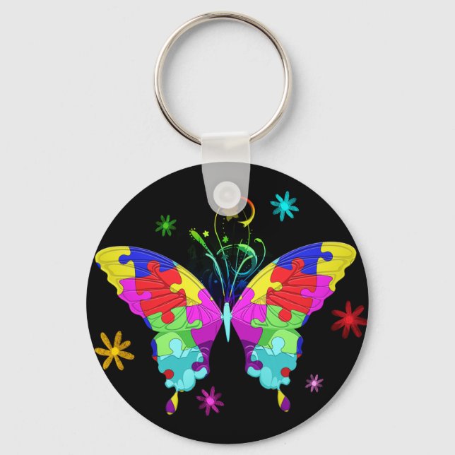 Autism Butterfly Keychain (Front)