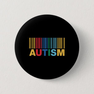 Autism Byrcode Awareness Inclusion Artwork 2 Inch Round Button