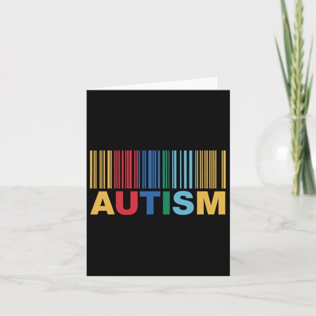 Autism Byrcode Awareness Inclusion Artwork  Card (Front)