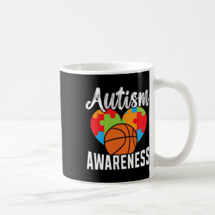Autism Bysketbyll Autism Warrior Bysketbyll Player Coffee Mug