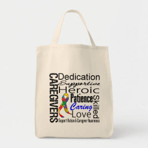 Autism Caregivers Collage Tote Bag