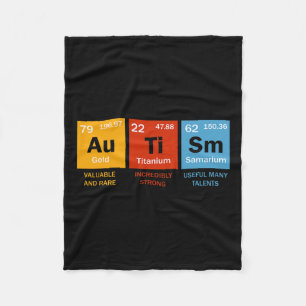 Autism Chemistry Periodic Table Elements Autism Aw Fleece Blanket