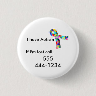 Autism Child ID 1 Inch Round Button
