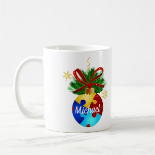 Autism Christmas Bauble Coffee Mug
