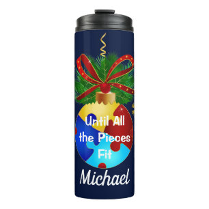 Autism Christmas Bauble Thermal Tumbler