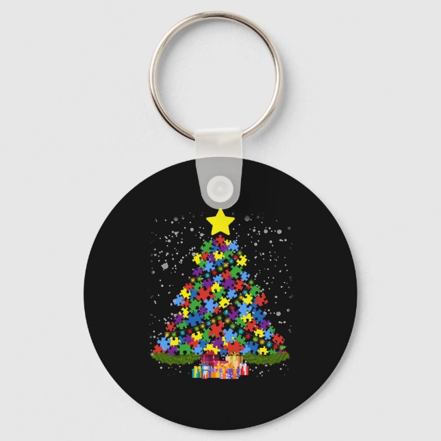 Autism - Christmas Tree Keychain (Front)