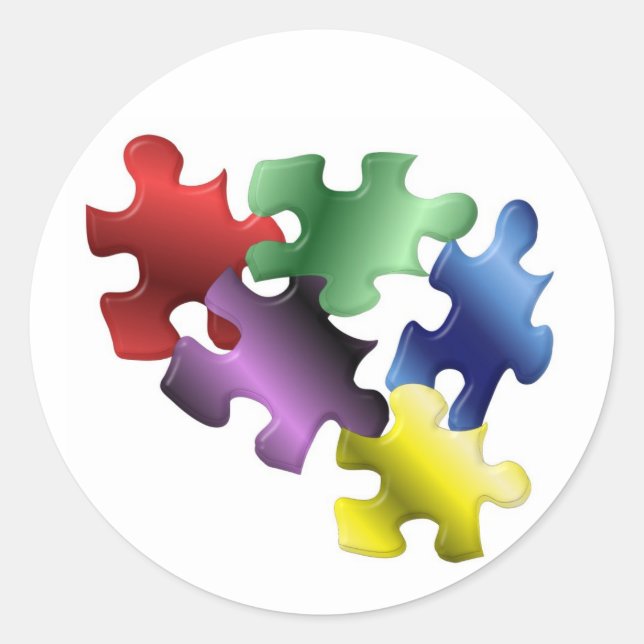 Autism Classic Round Sticker (Front)