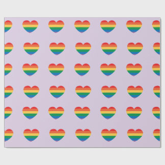 Autism Colorful Rainbow Hearts Autistic Birthday Wrapping Paper