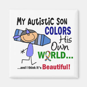 Autism COLORS HIS OWN WORLD Son Magnet